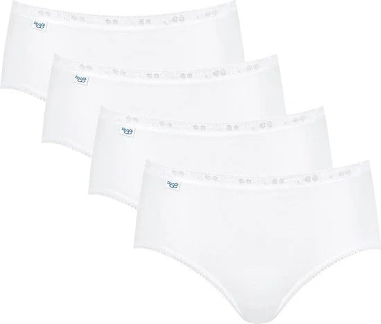 sloggi Basic+ Dames Midi slip - 4-pack - Wit - Maat 42
