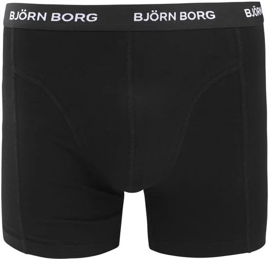 Björn Borg Cotton Stretch Boxershort Heren - Zwart/Wit/Zwart - 5 stuks - Heren onderbroeken - Boxer - Maat XL