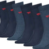 Levi's Sokken - Denim - maat Schoenmaat 39/Schoenmaat 40/Schoenmaat 41/Schoenmaat 42 (39-42) - Heren Volwassenen - Katoen/elastaan- 701226532-001-39-