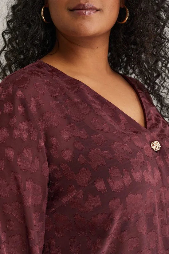 WE Fashion Dames blouse met structuur - Curve