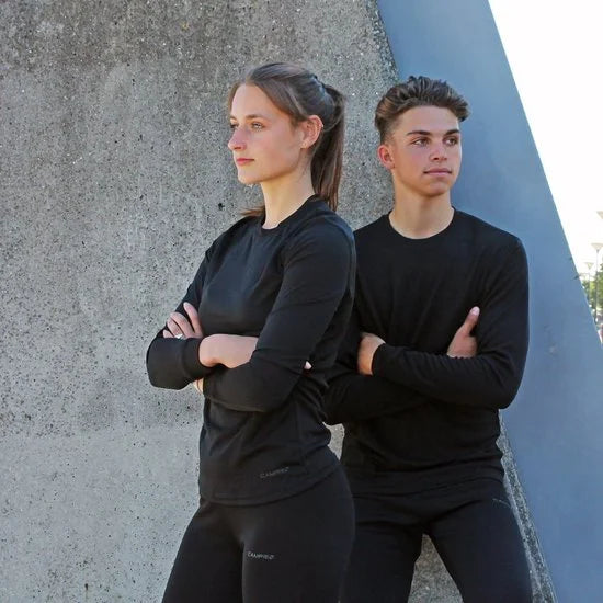 Campri Thermoshirt lange mouw (2-PACK) - Sportshirt - Heren - Maat XL - Zwart