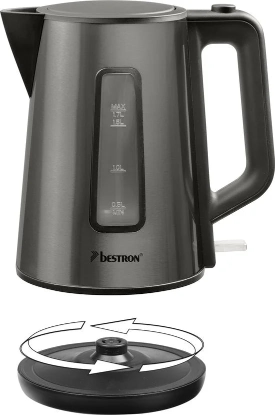 Bestron AWK1000TG - Waterkoker - 2200W - 360° draaibare voet