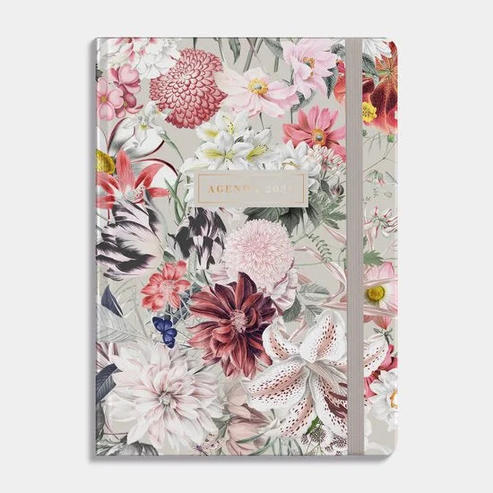 Hobbit - A5 Agenda 2026 - A5 (14,8 x 21 cm) - 1 week op 2 pagina's - Agenda A5 - Harde Kaft - Bloemen