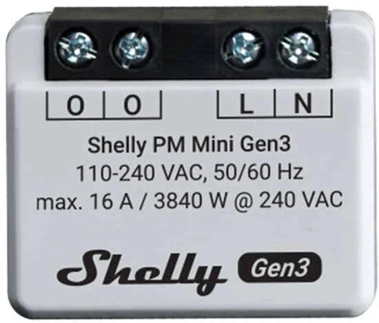Shelly Pm Mini Gen3 Wifi Bluetooth-Controller Voor Smart Home