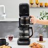 Karaca Çaysever Robotea Pro - 4 in 1 Sprekend Automatisch Theezetapparaat met Glas, Waterverwarmer en Filter Koffiezetapparaat 2500W - Zwart Koper