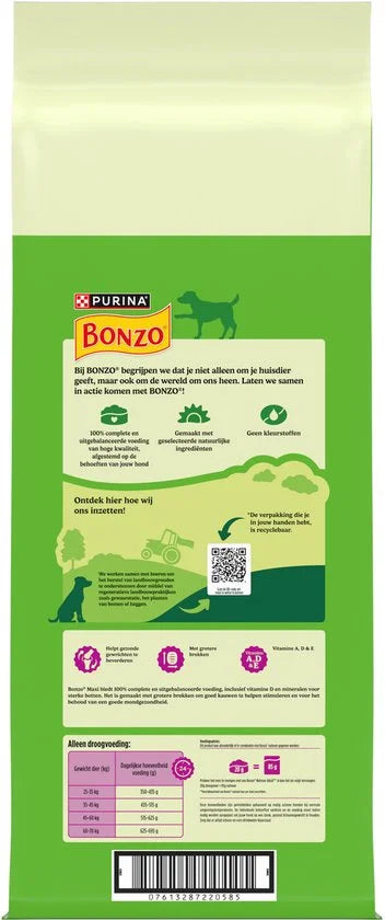 Bonzo Adult Maxi - Hondenvoer Droogvoer - Rund - 15 kg