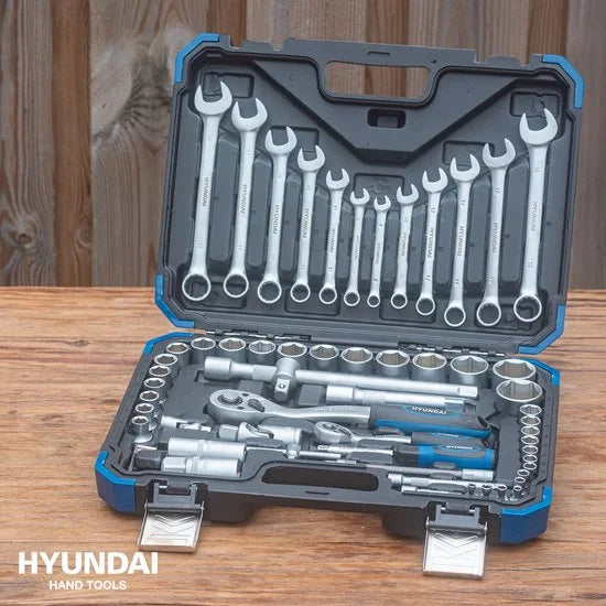 HYUNDAI gereedschapset - 61-delig - CrV - ergonomisch handvat - Fraaie kunststof koffer