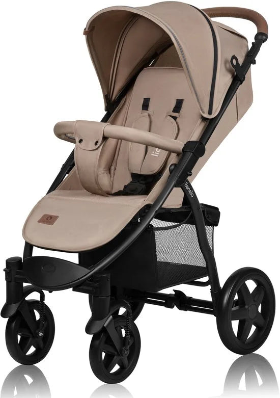 Lionelo Buggy Annet Plus – Lichtgewicht & Inklapbaar – Grote Massieve Wielen met Vering – Inclusief Voetenzak, Klamboe & Bekerhouder – Verstelbare Ru