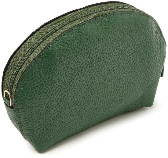 Make-up tasje met spiegel van dR Amsterdam | Klein make-up etui | Spiegeltasje leer | Dames make-up tasje | Compact etui voor make-up en 3 creditcard