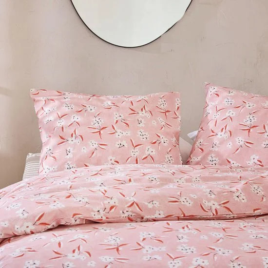Walra Dekbedovertrek Floral Fusion - 200x220 - 100% Katoen (BCI) - Roze