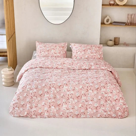 Walra Dekbedovertrek Floral Fusion - 200x220 - 100% Katoen (BCI) - Roze