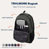 TRVLMORE 36L Rugzak - Rugtas met 17 Inch Laptopvak - Schooltas - Spatwaterdicht - Heren en Dames - Jongens en Meisjes - Grijsgroen