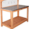 Tafel met gegalvaniseerd werkblad 101 x 55 x 117 cm 12/271