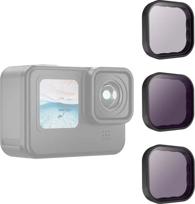 Telesin CPL+ND8/16/32 Lens Filter Kit voor GoPro 9/10/11/12 - GoPro filter set - ND filter GoPro - CPL filter GoPro