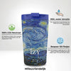 IZY Drinkfles - Van Gogh - Starry Night - Inclusief donatie - Koffiebeker to go - Thermosbeker - RVS - 6 uur lang warm - 350 ml
