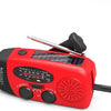 AFINTEK Noodradio Solar - 2000mAh Powerbank - LED Zaklamp - Opwindbaar via Handcrank & Zonne-energie - AM/FM - Voor Noodpakket & Camping - Rood