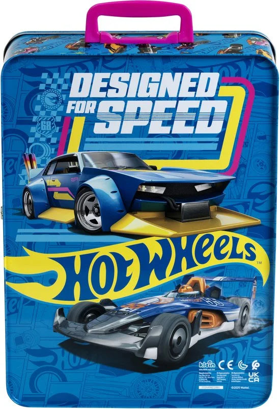 Klein Toys Hot Wheels verzamelkoffer - geschikt voor max. 50 auto's - 26x8,5x37,5 cm - blauw