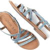 Lazamani - Zuri Dames Sandalen Denim - Maat 44