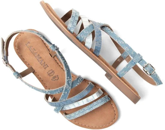 Lazamani - Zuri Dames Sandalen Denim - Maat 41