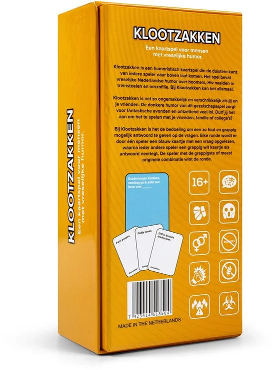 Klootzakken - Nederlands Kaartspel - Partyspel - Familiespel - Gezelschapsspel
