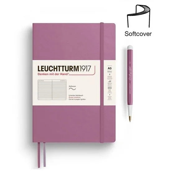 Leuchtturm1917 A5 Medium Notitieboek Softcover ruled Dusty Rose