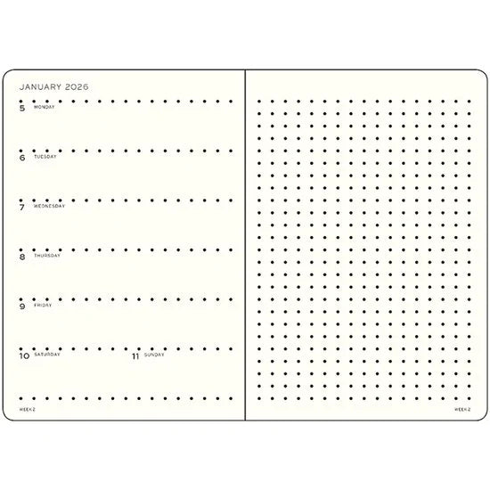 Leuchtturm week/plan notitie dot agenda 2026 dusty rose 15x21cm