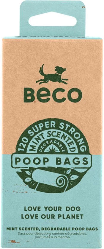 Beco Pets Afbreekbare Hondenpoepzakjes - Mint Geur - 270 stuks (18 x 15)