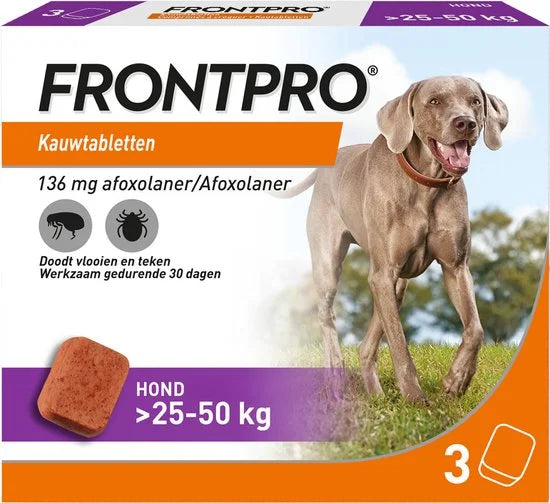 Frontpro Anti vlooien kauwtablet - Hond XL 25-50 kg - 3 tabletten