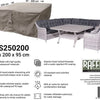 Raffles Covers Tuinsethoes - 250 x 200 H: 95 cm - RDS250200high - Waterdicht - Ademend - UV-bestendig - Elastisch rijgkoord - Beschermhoes tuinmeubel