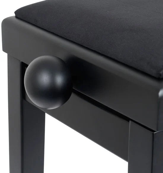 Innox PB 40BK-M pianobank mat zwart, zwarte stof