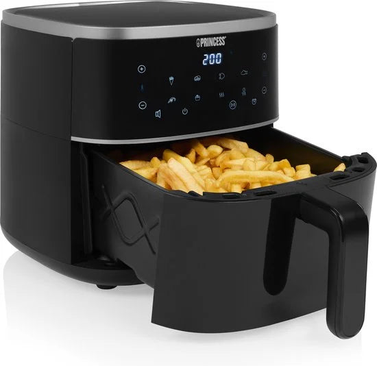 Princess Digitale Airfryer 182238 - 4 liter - PFAS vrij - Groot - Heteluchtfriteuse - Zwart - Digital Touchscreen - 8 Automatische Programma's - Incl