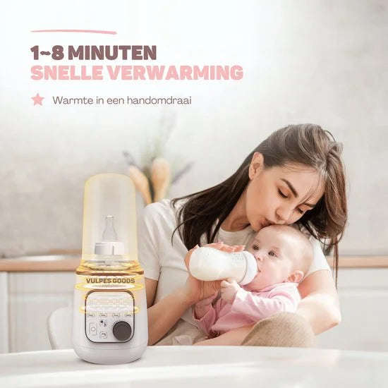 Vulpes Goods® BabyCare - Flessenwarmer PRO 10in1 - Flesverwarmer - Flessenverwarmer - Verwarming van vloeistoffen en eten - Snel opwarmen - Opwarmen,