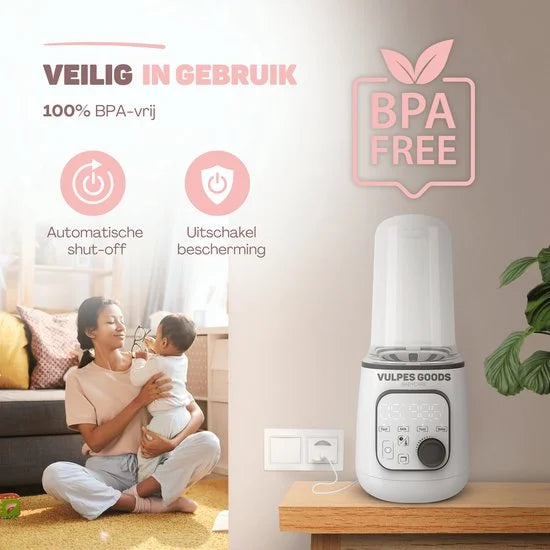 Vulpes Goods® BabyCare - Flessenwarmer PRO 10in1 - Flesverwarmer - Flessenverwarmer - Verwarming van vloeistoffen en eten - Snel opwarmen - Opwarmen,