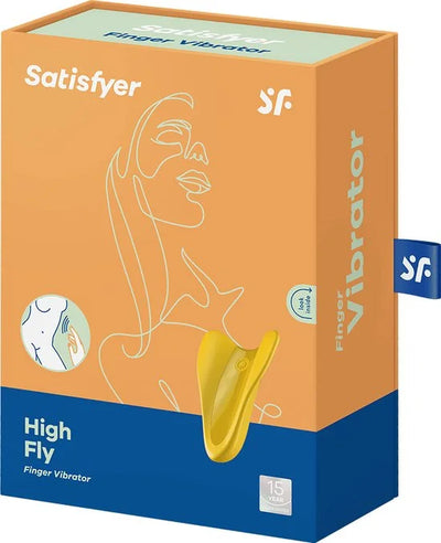 Satisfyer, vibrator, vingervibrator, klein en veelzijdig, 'High Fly' met batterij, siliconen, 7 cm