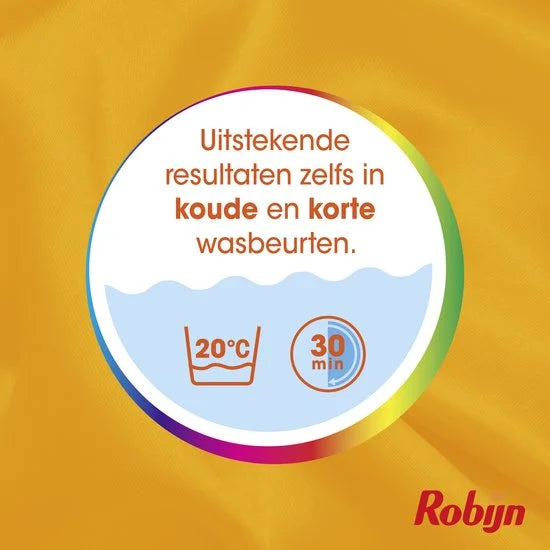 Robijn - Wasmiddeldoekjes - Color - 100% oplosbare doekjes in een kartonnen verpakking - 160 wasstrips