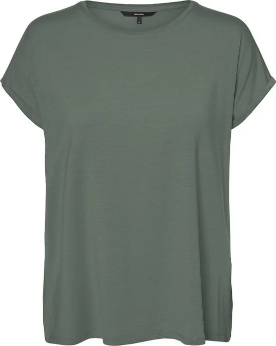 Vero Moda T-shirt Vmava Plain Ss Top Gajrs Noos 10284468 Laurel Wreath Dames Maat - XS