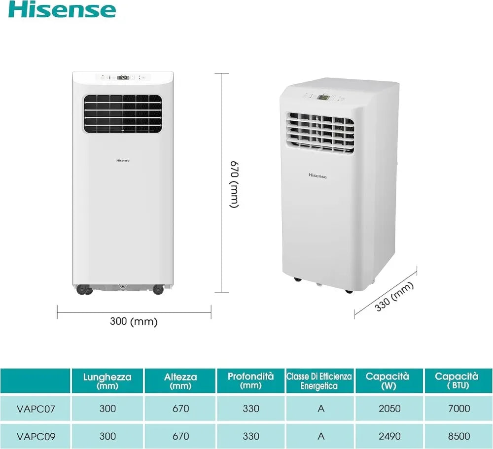 Hisense APC07KV mobiele airconditioner 51 dB Wit