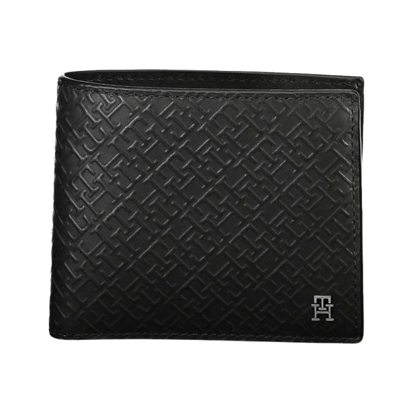 Tommy Hilfiger Portefeuille en cuir nappa avec motif étiquette - Neuf Outlet